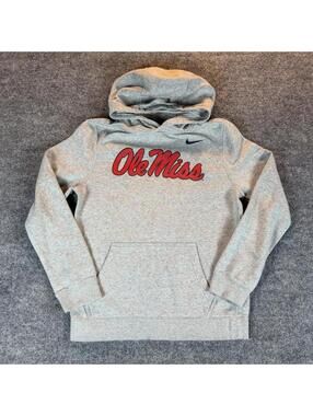 Nike Ole Miss Gray Hoodie Sweatshirt Kid's Large - NCAAF, college football